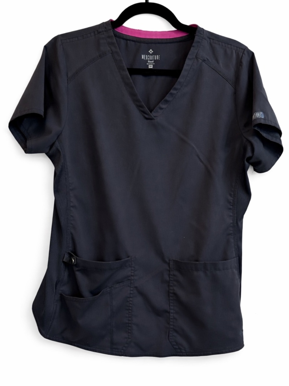 Med Couture Pewter Scrub Top